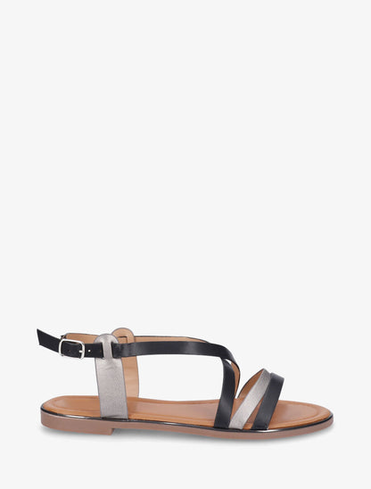 Nu-pieds croisés irisés - Noir - 1