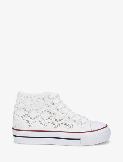 Tennis montante en crochet - Blanc - 1