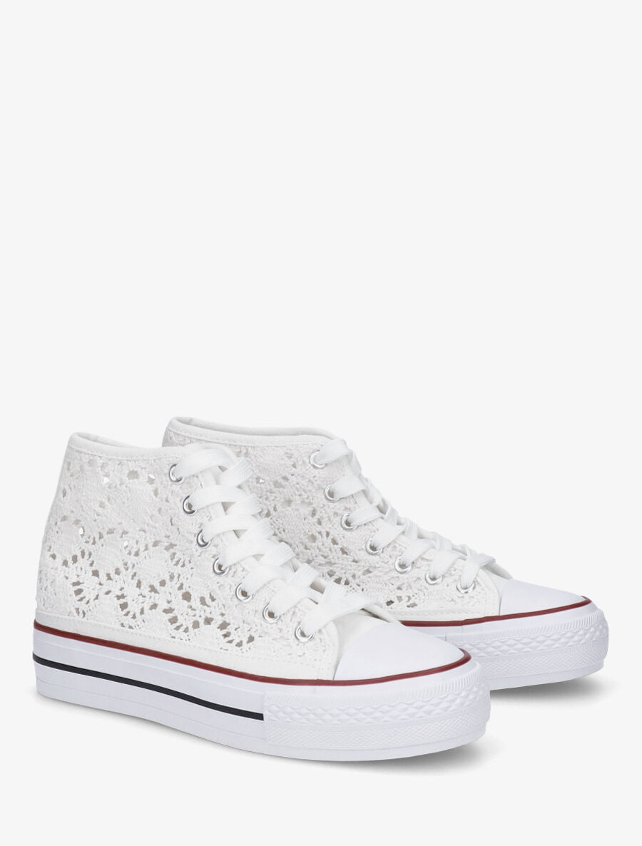 Tennis montante en crochet - Blanc - 4