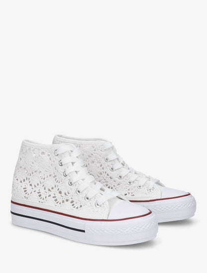 Tennis montante en crochet - Blanc - 4