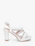Sandales à plateforme et strass - Blanc - 1
