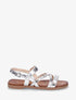 Nu-pieds cloutés en simili nacré - Argent - 5