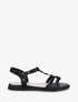 Nu-pieds en simili à bride bijoux - Noir - 5