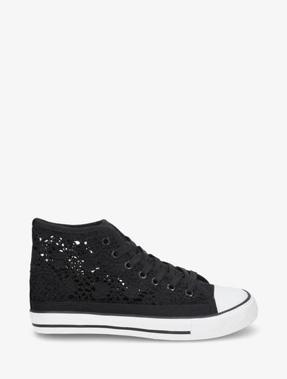 Tennis montantes en crochet - Noir - 1