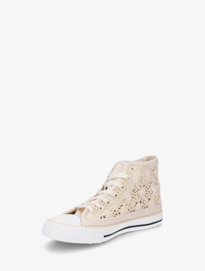 Tennis montantes en crochet - Beige - 3