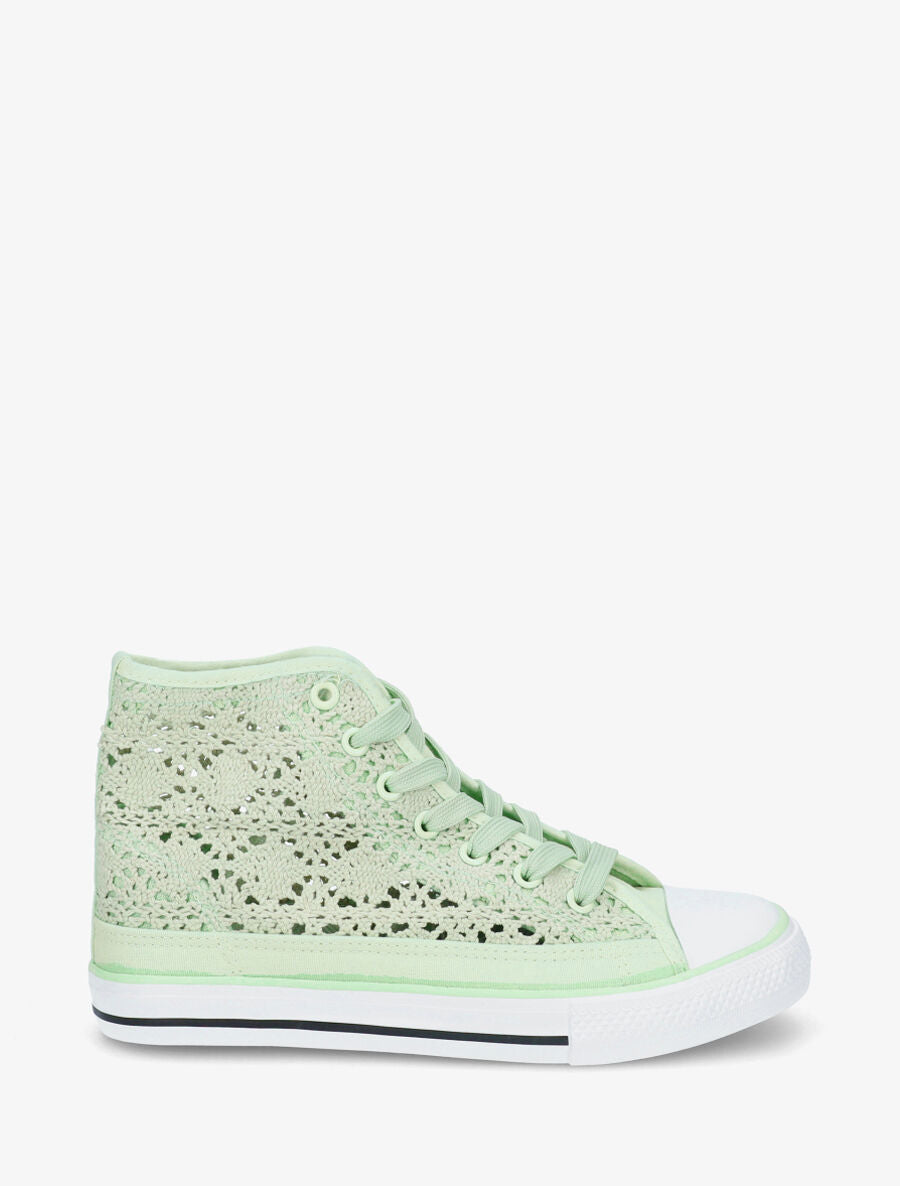 Tennis montantes en crochet - Vert d&