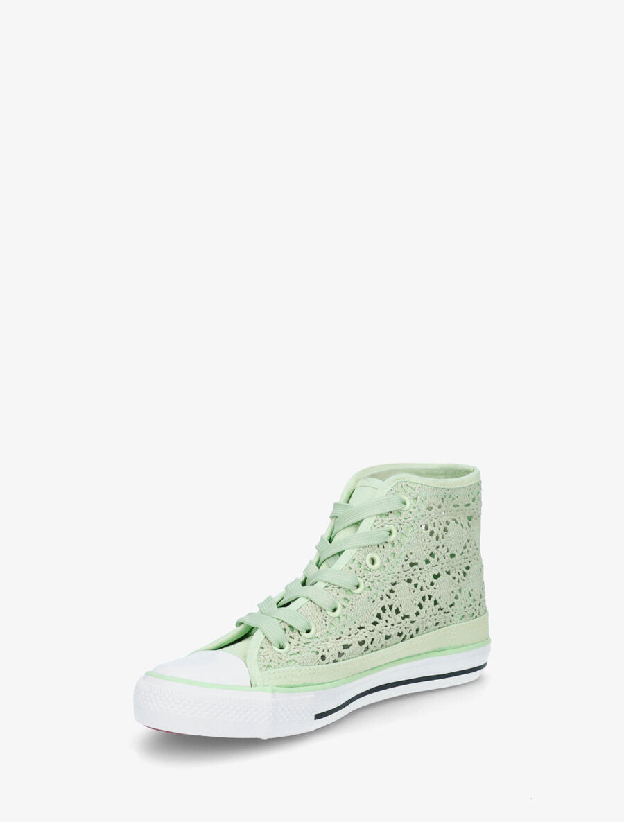 Tennis montantes en crochet - Vert d&