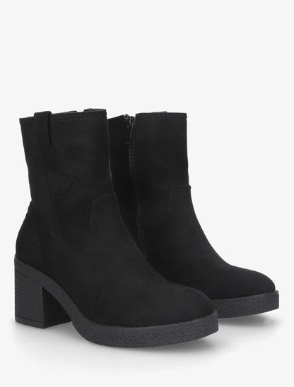 Bottines classiques en suédine - Noir - 4