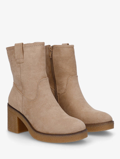 Bottines classiques en suédine - Beige foncé - 4