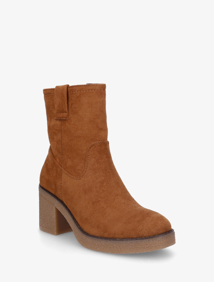 Bottines classiques en suédine - Camel - 2