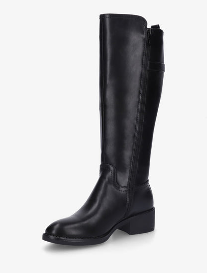 Bottes en simili à ceinturon - Noir - 3