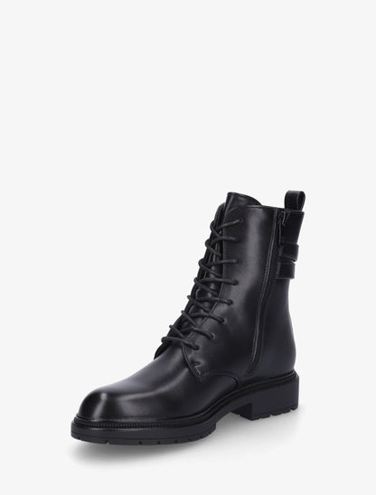 Bottines élastiquées à lacets - Noir - 3
