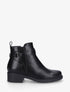 Bottines unies en simili - Noir - 5