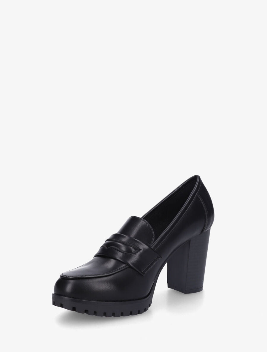 Mocassins à talon bloc - Noir - 3