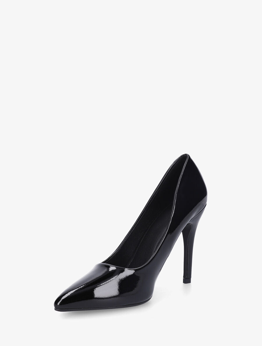 Escarpins vernis à talon aiguille - Noir - 3