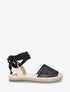 Espadrilles avec liens à nouer - Noir - 1