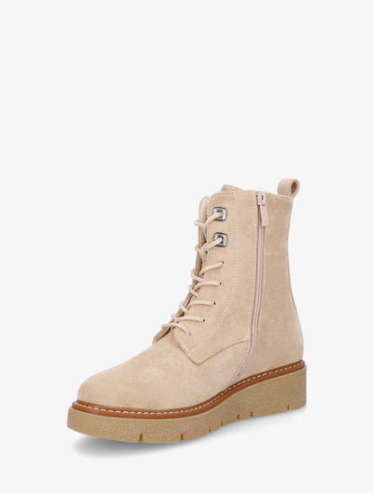 Bottines montantes en suédine - Beige - 3
