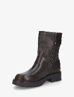Botines de imitación con doble correa - Marrón oscuro