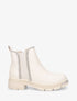 Bottines en simili à strass et bande élastiquée - Beige - 5