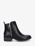 Bottines en simili à zip - Noir - 5