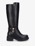 Bottes en simili à boucle style cadenas - Noir - 5