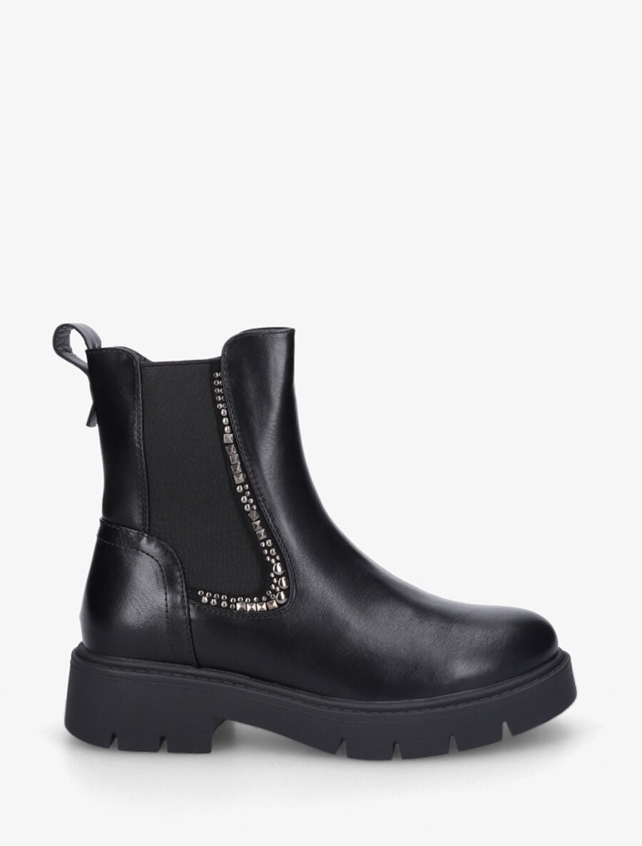 Chelsea boots à chevilles ornées de clous - Noir - 1