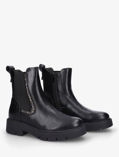 Chelsea boots à chevilles ornées de clous - Noir - 4