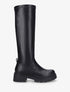 Bottes unies en simili - Noir - 1