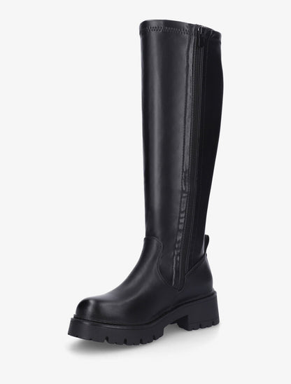 Bottes unies en simili - Noir - 3