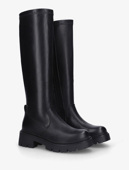 Bottes unies en simili - Noir - 4
