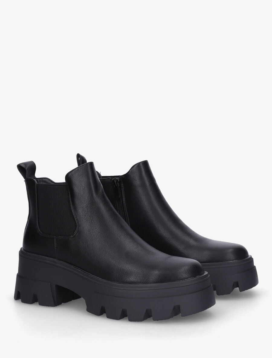 Chelsea boots à semelle crantée - Noir - 4