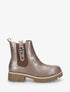 Bottines élastiquées irisées en simili - Or - 1