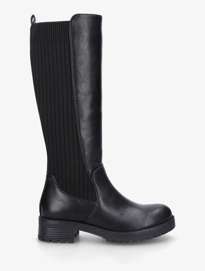 Bottes unies bi-matière - Noir - 1