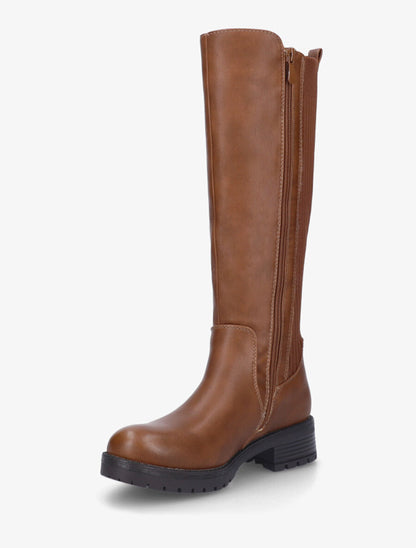 Bottes unies bi-matière - Camel - 3