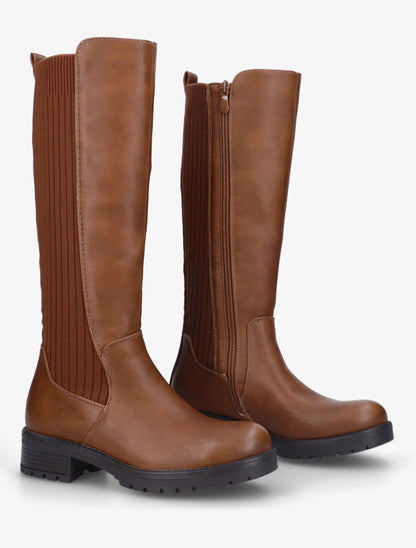 Bottes unies bi-matière - Camel - 4