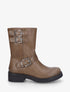 Bottines en simili à triple sangles - Taupe - 1