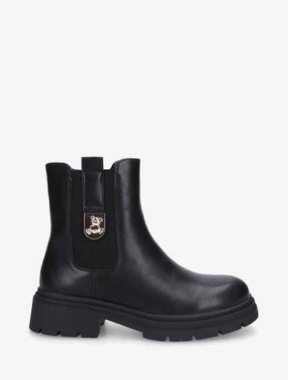 Bottines en simili élastiquées - Noir - 5