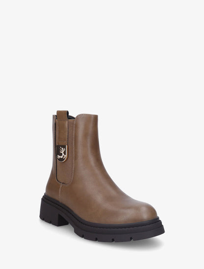 Bottines en simili élastiquées - Taupe - 2