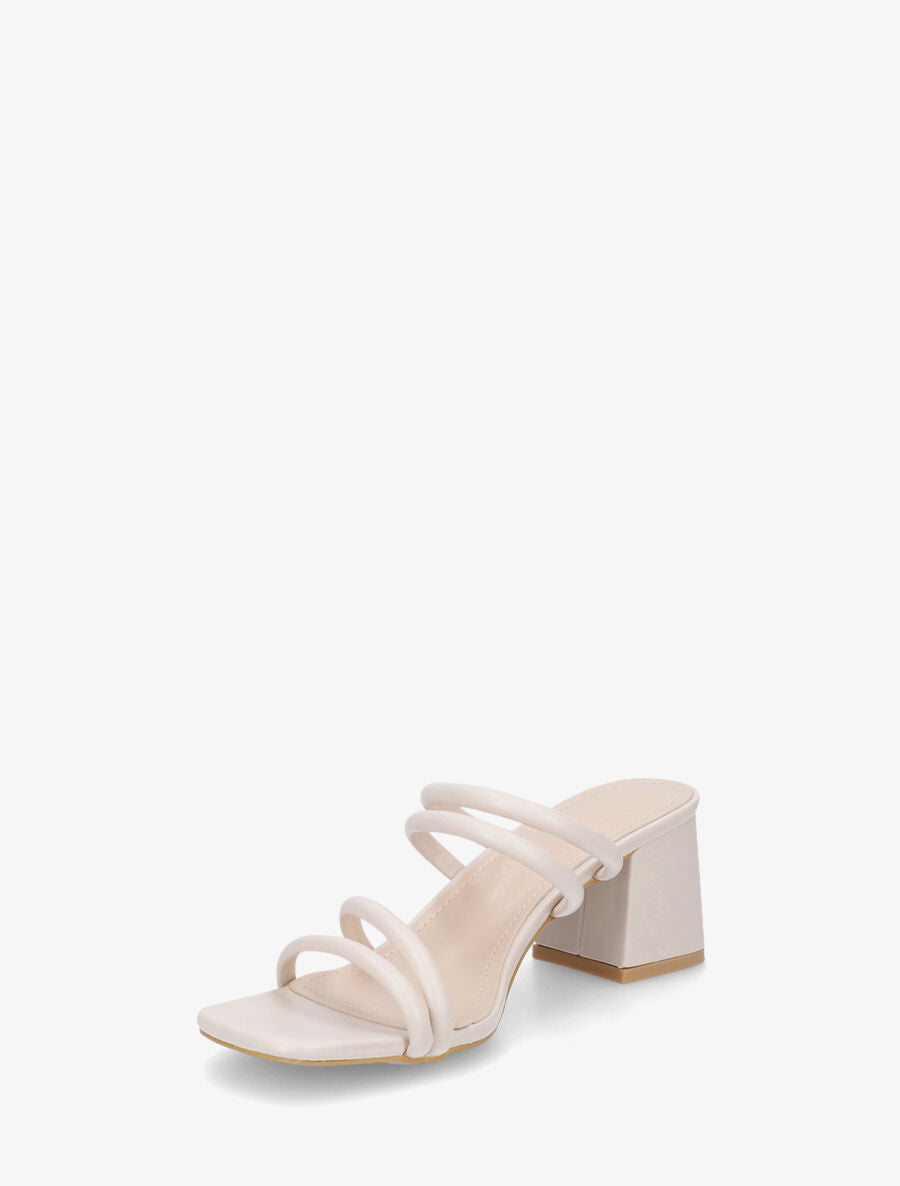 Mules à talon et multibrides - Beige - 3