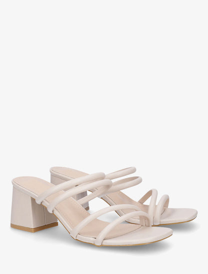 Mules à talon et multibrides - Beige - 4