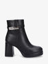 Bottines en simili à talon haut - Noir - 1