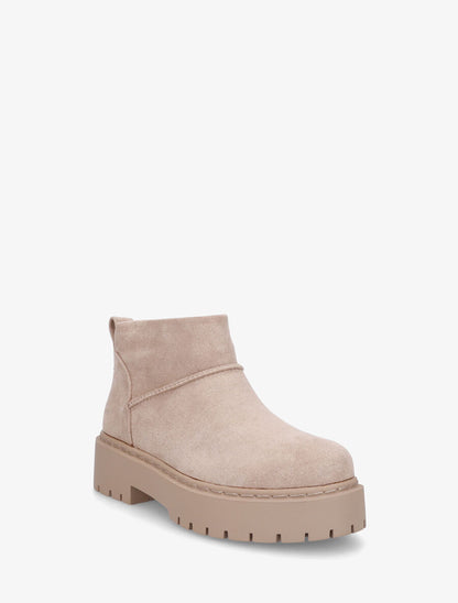Low boots irisées en suédine - Beige - 2
