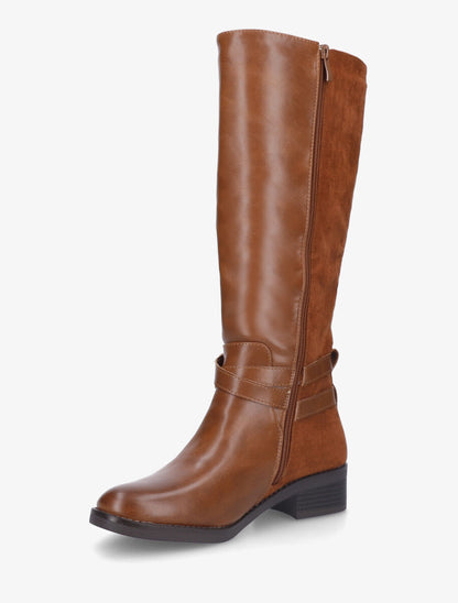 Bottes unies bi-matière - Camel - 3