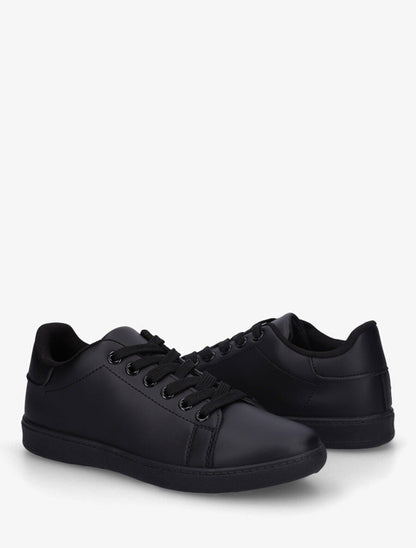 Sneakers plates basiques - Noir - 4
