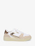 Baskets en simili à empiècements - Beige - 1