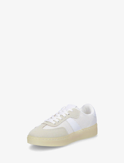 Sneakers en toile à semelle plate - Blanc - 3