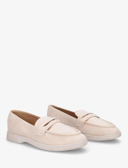 Mocassins en suédine - Beige - 4
