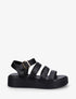 Sandales multibrides en simili - Noir - 5