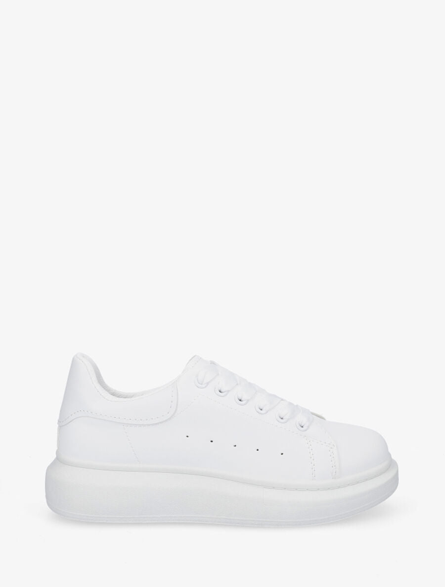 Sneakers classiques en simili - Blanc - 1