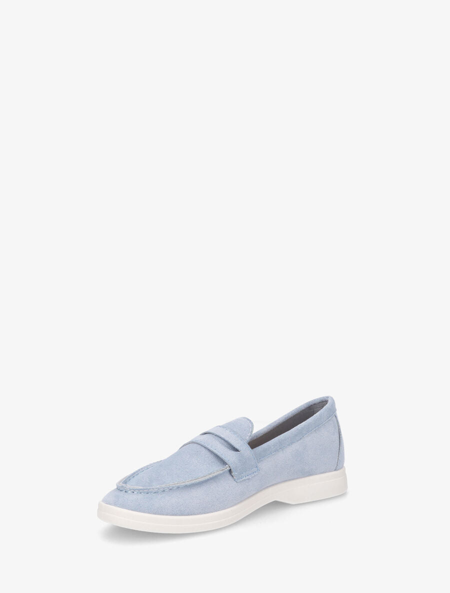 Mocassins en suédine - Bleu clair - 3